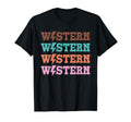 Western Zigzag Accent Typography Color T-Shirt - Graphic Print Men Women - T-Shirt, Sweatshirt, Hoodie