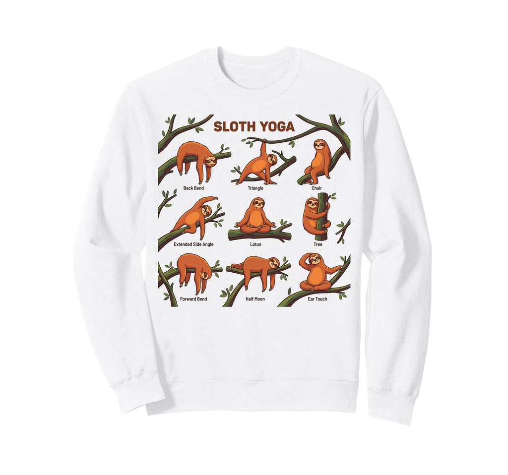Chakras Mandala Sloth Yoga Poses Sweatshirt - Streetwear Style for Adults - T-Shirt, Sweatshirt, Hoodie