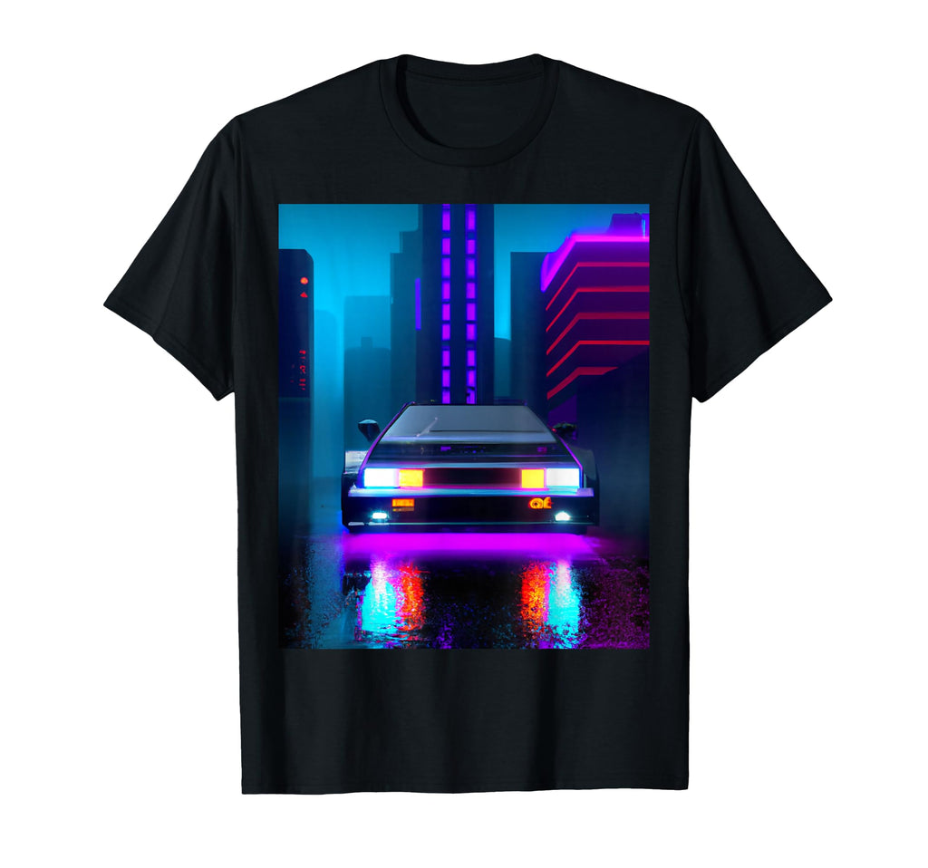 Vaporwave Aesthetic Sports Car Rainy T-Shirt - Trendy Graphic Men Women - T-Shirt, Sweatshirt, Hoodie