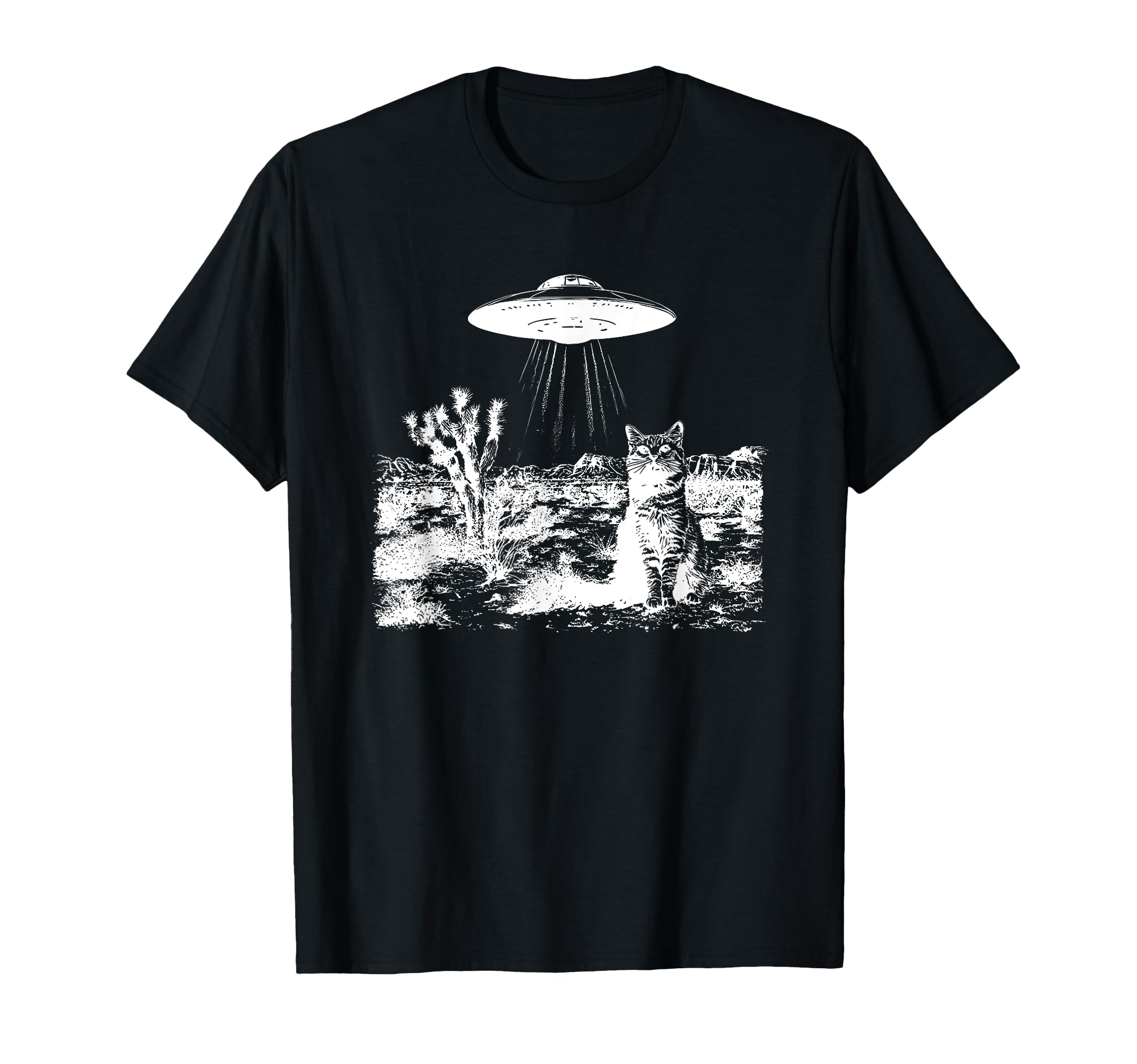Ufo Cowboy Cat T-Shirt - Casual Everyday Wear for Adults - T-Shirt, Sweatshirt, Hoodie