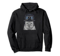 Finnish Spitz Wearing Motorcycle Helmet Hoodie - Graphic Print Men Women - T-Shirt, Sweatshirt, Hoodie