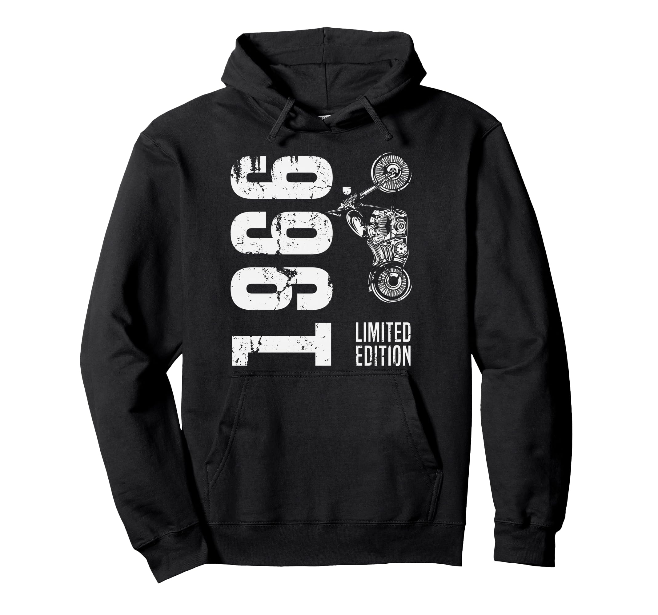 Born 1966 Motorcycle 60Th Birthday Hoodie - Fun Novelty Design Unisex - T-Shirt, Sweatshirt, Hoodie