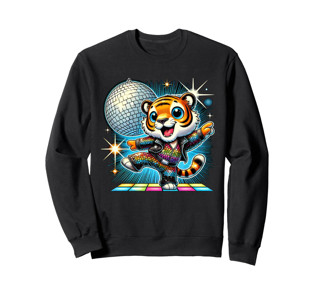 Aesthetic Tiger Disco Sweatshirt - Custom Art Print for Adults - T-Shirt, Sweatshirt, Hoodie