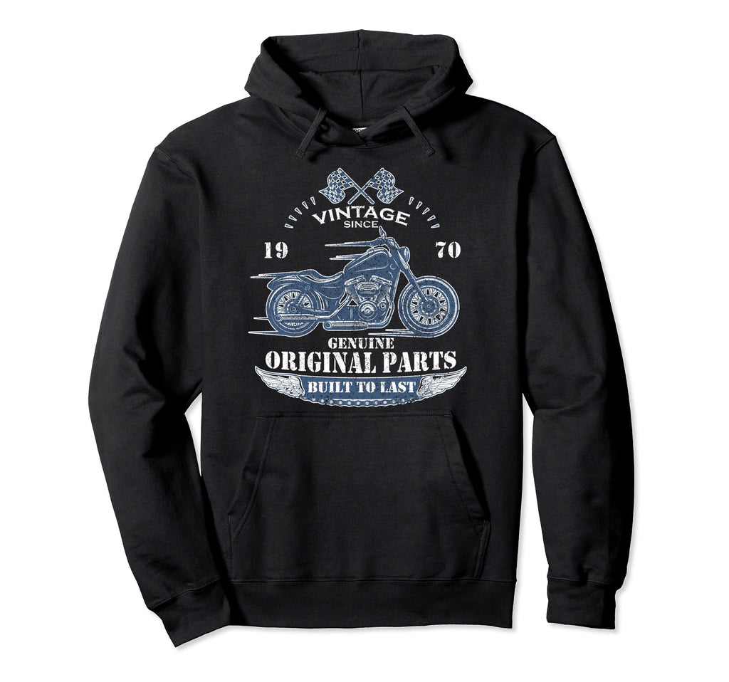Cafe Racer Since 1970 Build To Last Hoodie - Unique Graphic Unisex - T-Shirt, Sweatshirt, Hoodie