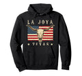 La Joya Texas Western Patriotic Skull Hoodie - Fun Novelty Design Men Women - T-Shirt, Sweatshirt, Hoodie