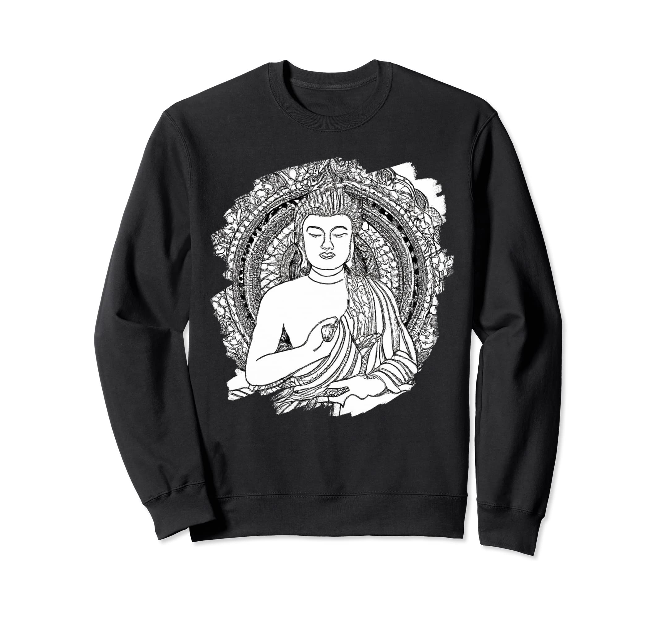 Zen Buddha Mandala Spiritual Sweatshirt - Casual Everyday Wear Unisex - T-Shirt, Sweatshirt, Hoodie