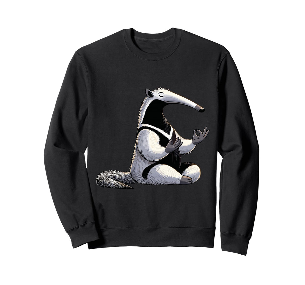 Meditation Anteater Yoga Pose Sweatshirt - Minimalist Print Unisex - T-Shirt, Sweatshirt, Hoodie