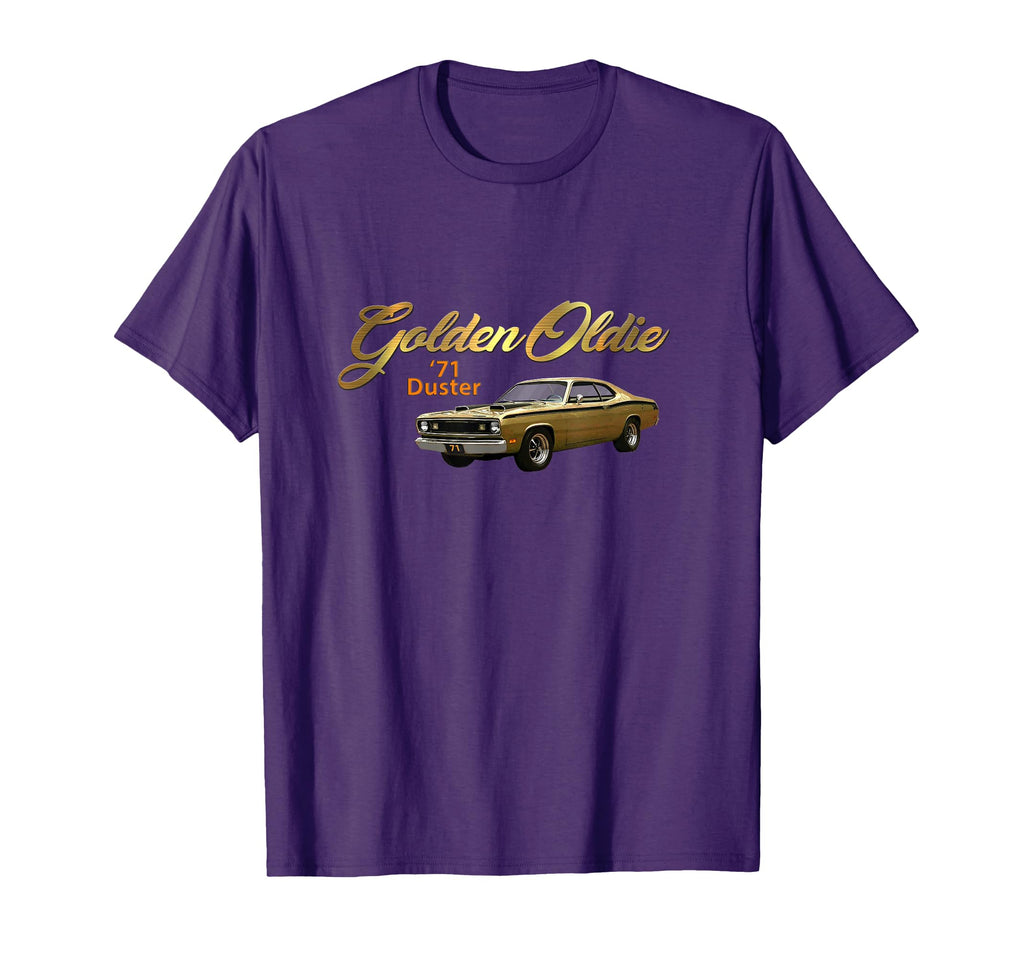 1971 Duster Car American Muscle Car Art T-Shirt - Graphic Print for Adults - T-Shirt, Sweatshirt, Hoodie