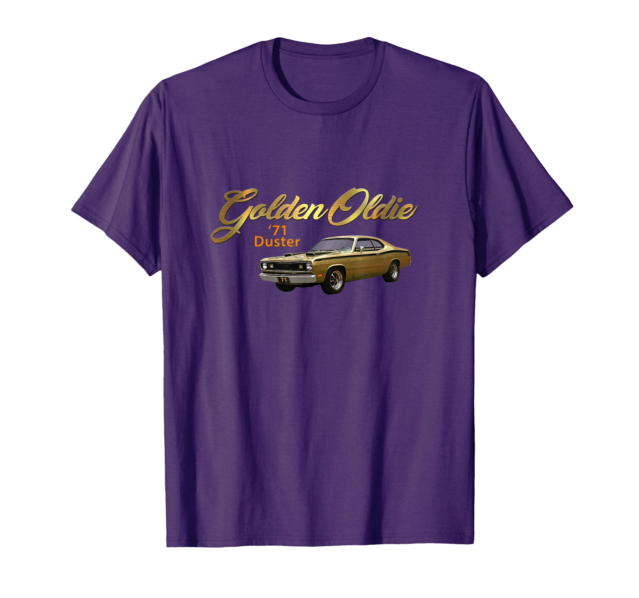 1971 Duster Car American Muscle Car Art T-Shirt - Graphic Print for Adults - T-Shirt, Sweatshirt, Hoodie