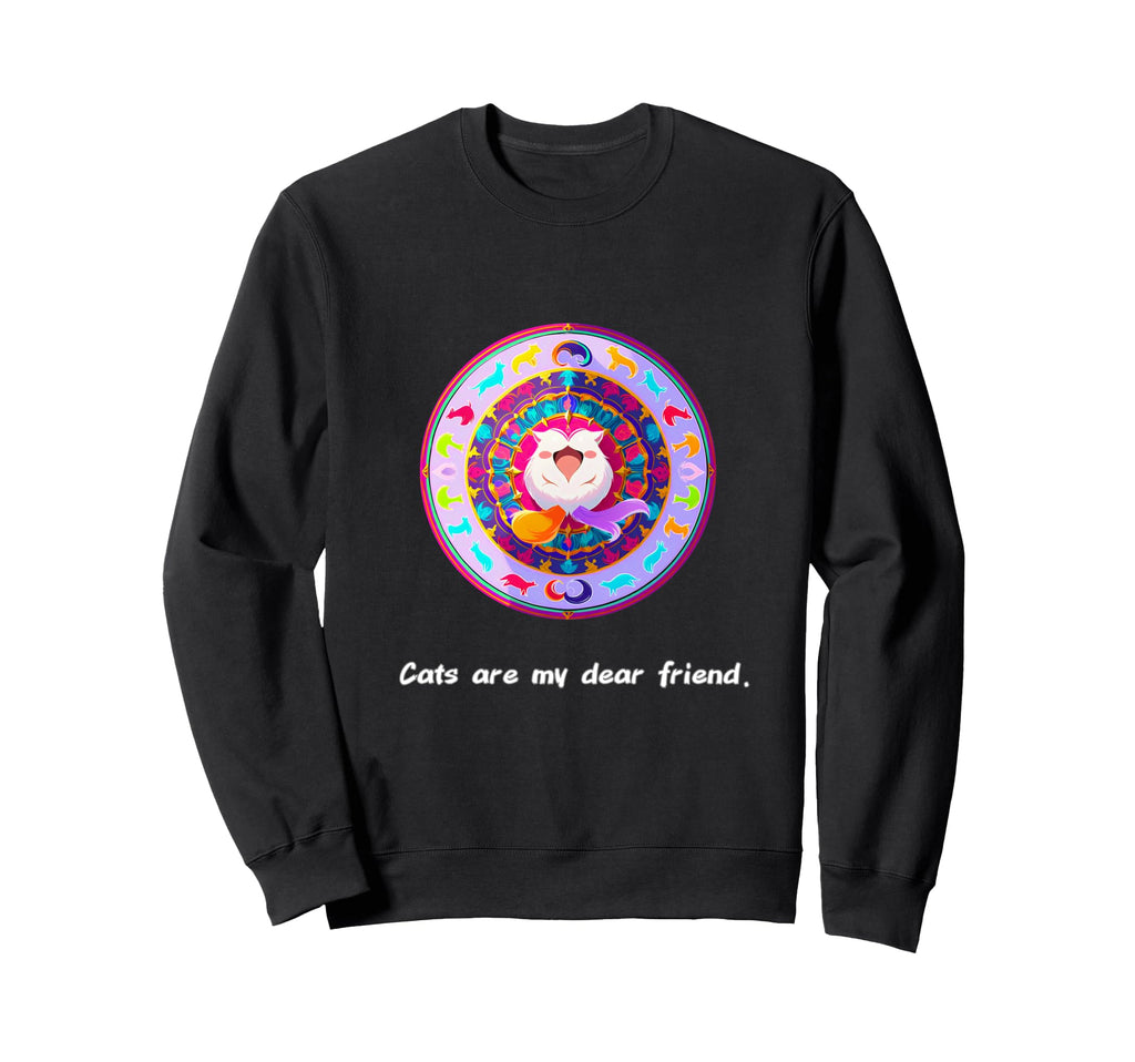 Cats Are My Best Friends Sacred Sweatshirt - Unique Graphic for Adults - T-Shirt, Sweatshirt, Hoodie