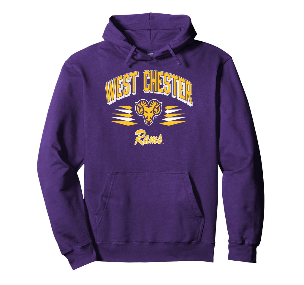 West Chester Golden Rams Diamond Purple Hoodie - Minimalist Print Men Women - T-Shirt, Sweatshirt, Hoodie