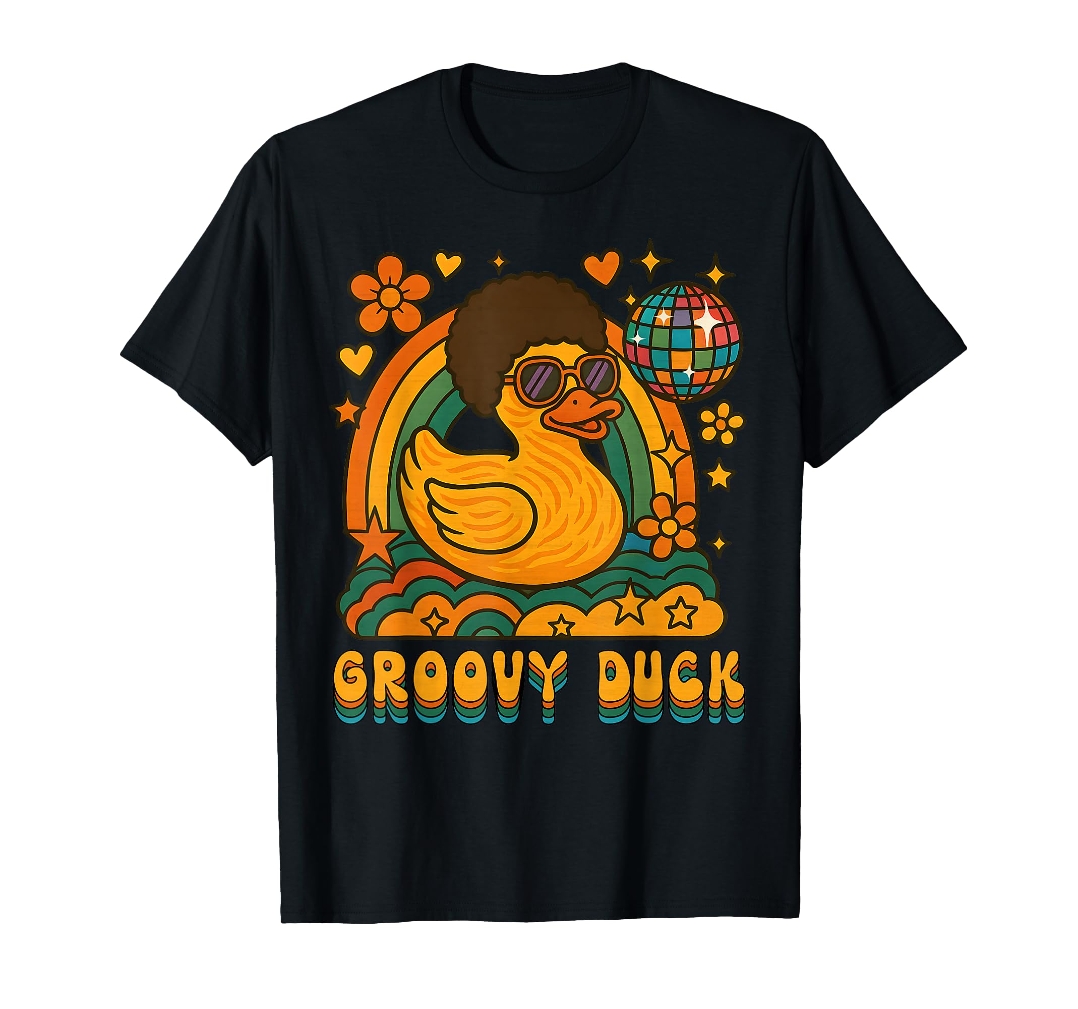 Disco Rubber Ducky Groovy 70S Rubber Duckie T-Shirt - Trendy Graphic Unisex - T-Shirt, Sweatshirt, Hoodie