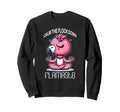 Flamaste Funny Flamingo Meditation Zen Sweatshirt - Graphic Print Unisex - T-Shirt, Sweatshirt, Hoodie