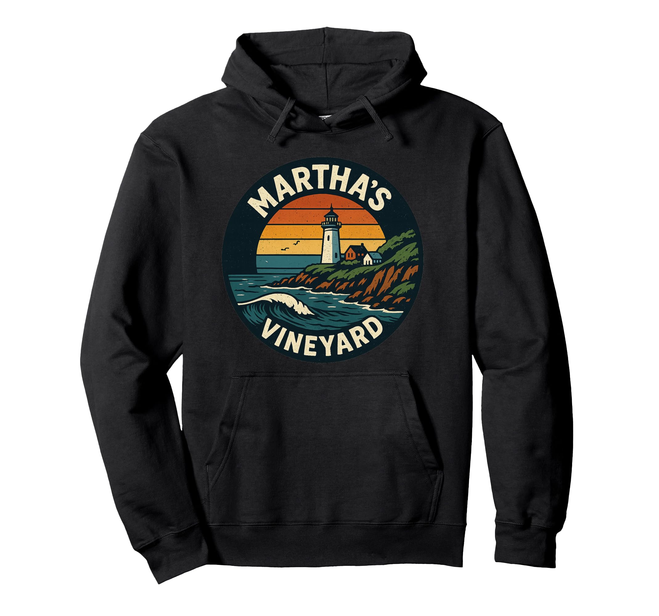 Marthas Vineyard Sunset Hoodie - Trendy Graphic for Adults - T-Shirt, Sweatshirt, Hoodie