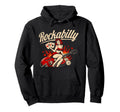 Rockabilly Pin Up 50S Rock Guitar Dark Hoodie - Graphic Print Men Women - T-Shirt, Sweatshirt, Hoodie