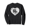 Roller Skating Heart Grunge Sweatshirt - Casual Everyday Wear Men Women - T-Shirt, Sweatshirt, Hoodie