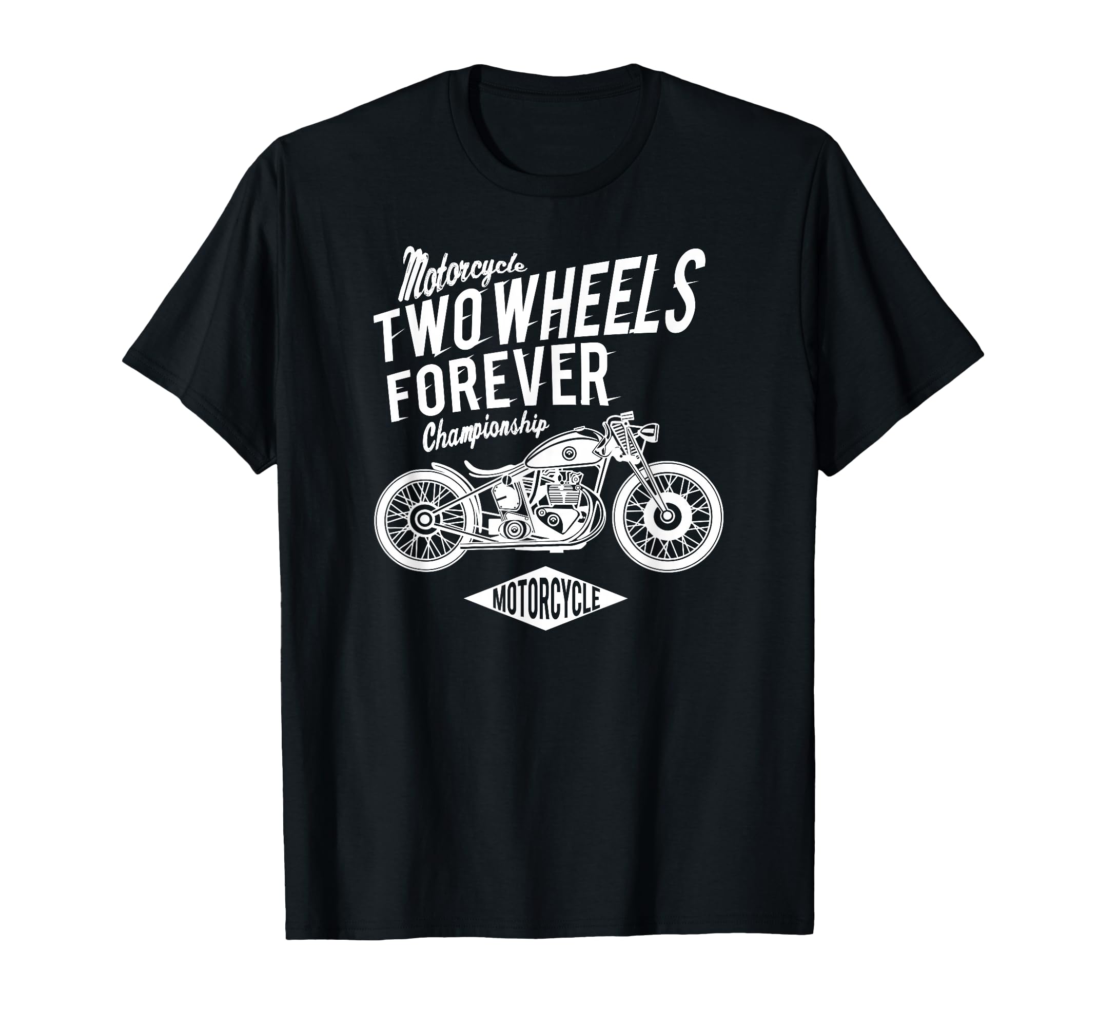 Motorcycle Bobber White T-Shirt - Novelty Apparel for Adults - T-Shirt, Sweatshirt, Hoodie