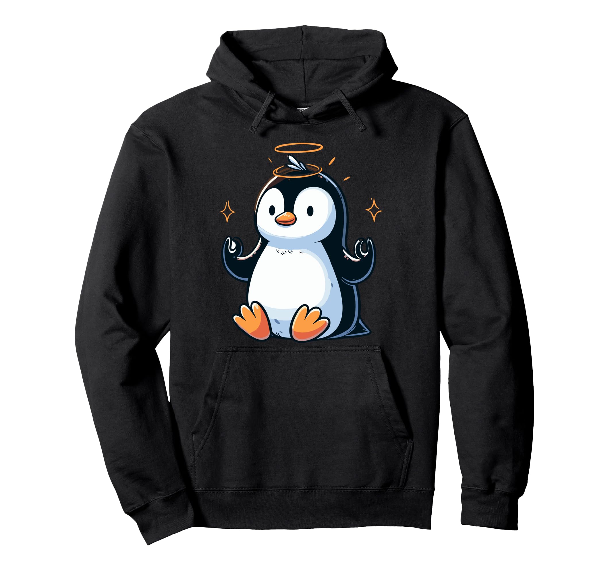 Meditation Penguin Yoga Pose Hoodie - Casual Everyday Wear Men Women - T-Shirt, Sweatshirt, Hoodie