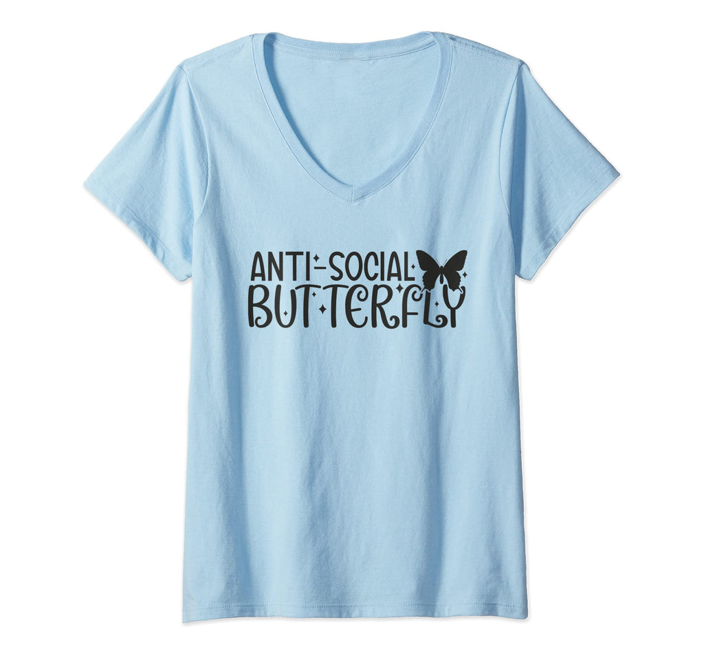 Womens Anti Social Butterfly Funny T-Shirt - Graphic Print for Adults - T-Shirt, Sweatshirt, Hoodie
