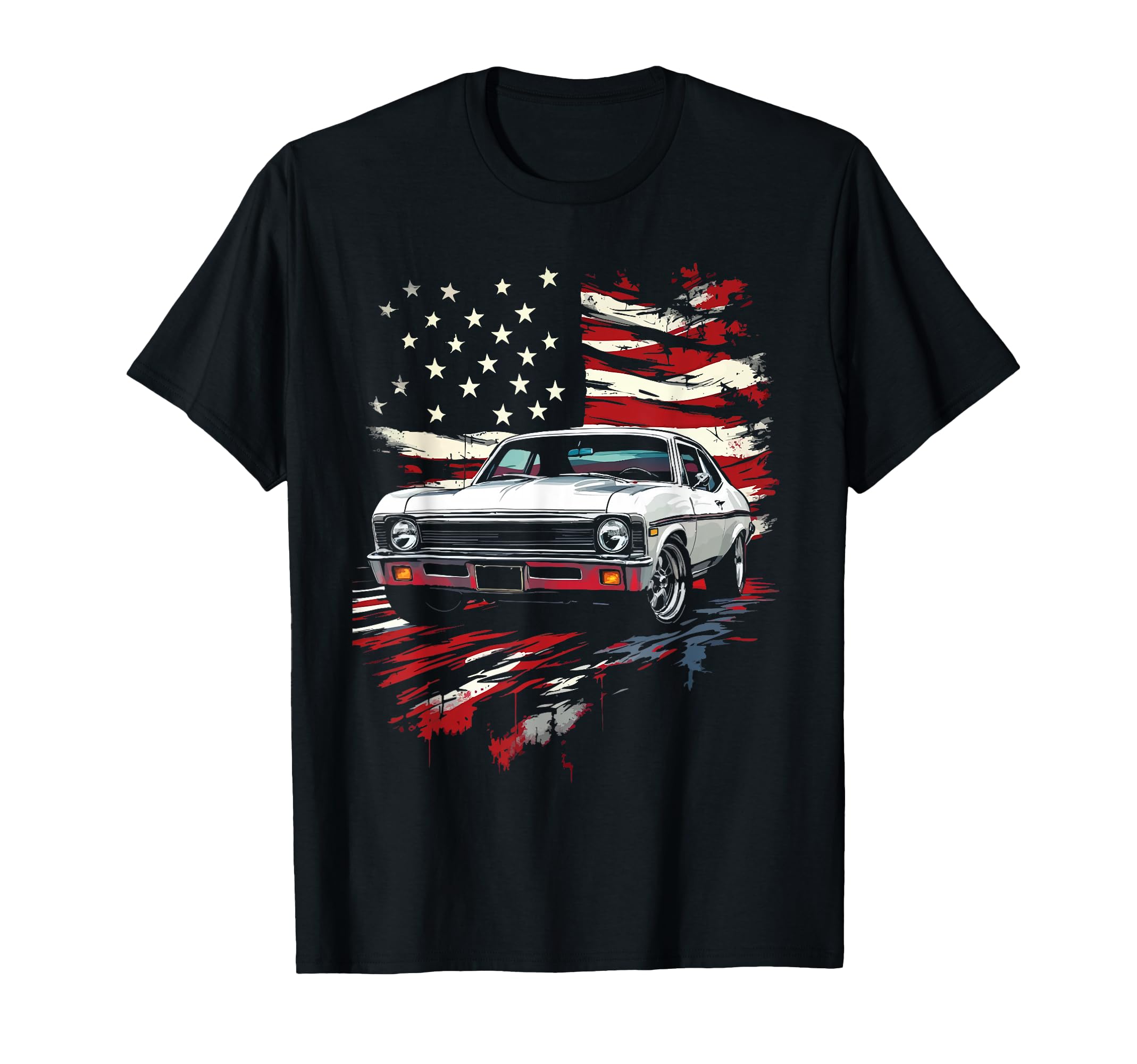1969 69 Nova Muscle Car Front Grill T-Shirt - Custom Art Print for Adults - T-Shirt, Sweatshirt, Hoodie