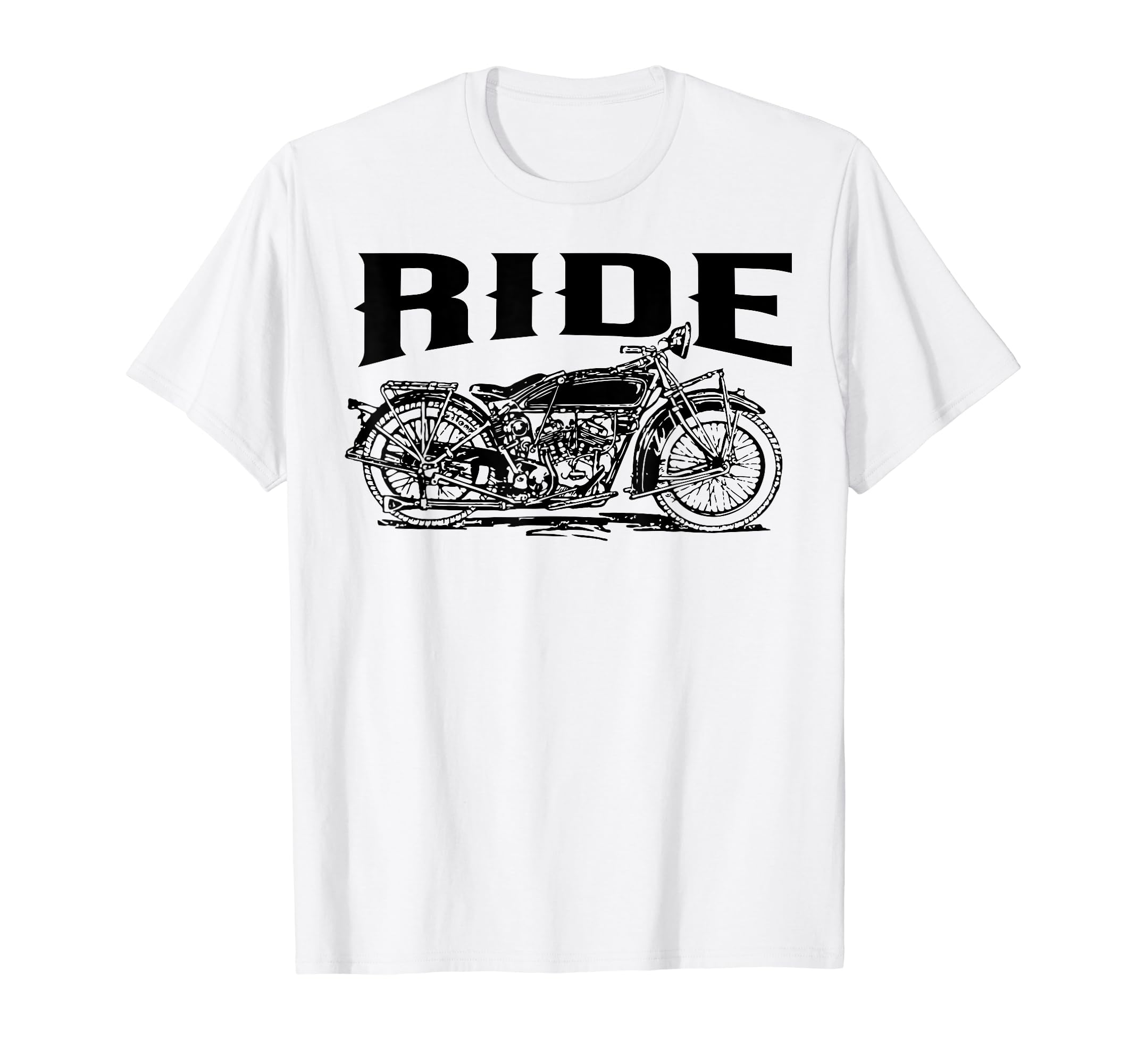 Ride Motorcycle Motorcycling Biker T-Shirt - Trendy Graphic for Adults - T-Shirt, Sweatshirt, Hoodie