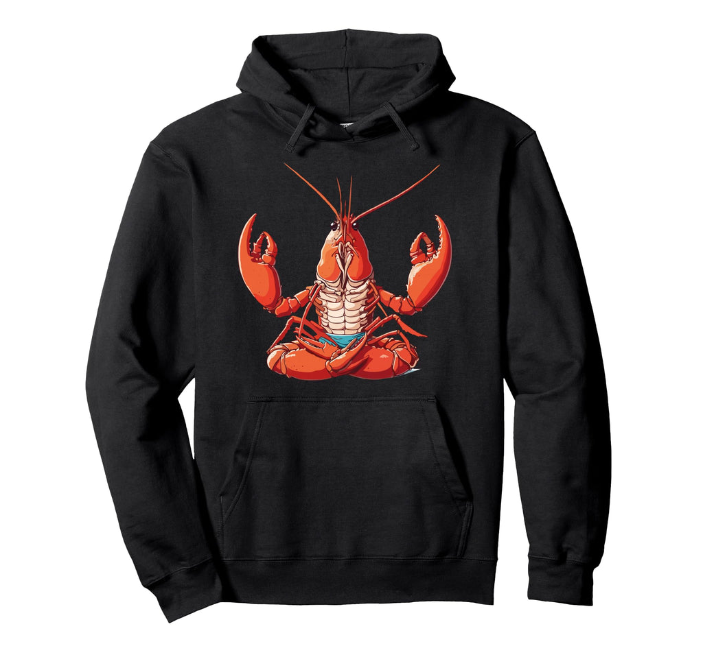 Meditation Lobster Yoga Pose Relaxing Hoodie - Custom Art Print for Adults - T-Shirt, Sweatshirt, Hoodie