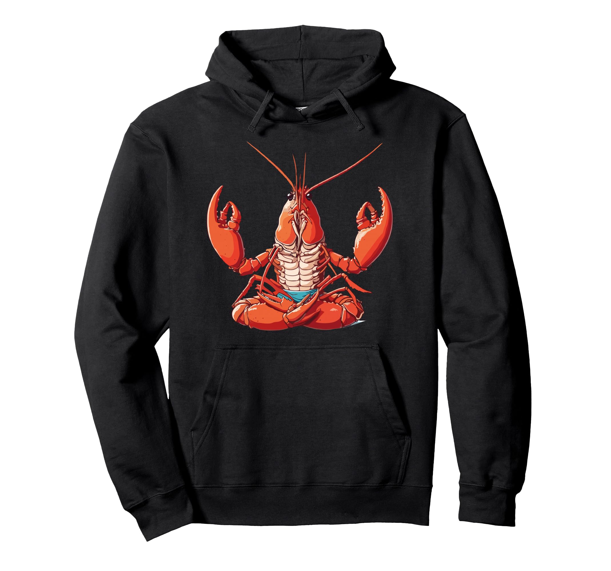 Meditation Lobster Yoga Pose Relaxing Hoodie - Custom Art Print for Adults - T-Shirt, Sweatshirt, Hoodie