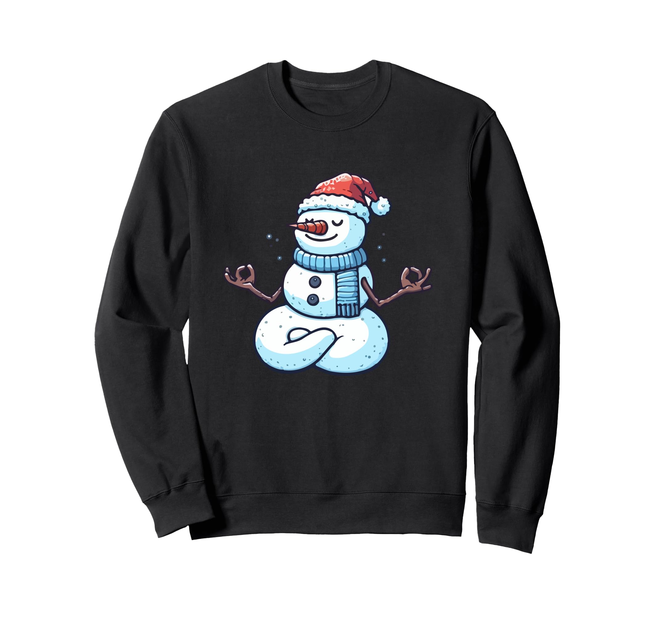 Meditation Snowman Yoga Pose Sweatshirt - Casual Everyday Wear Unisex - T-Shirt, Sweatshirt, Hoodie