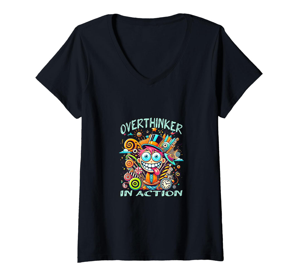 Womens Overthinker Action Funny Adhd T-Shirt - Aesthetic Graphic Men Women - T-Shirt, Sweatshirt, Hoodie