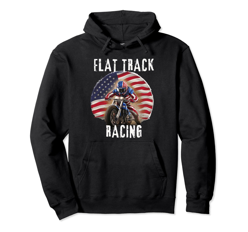 Flat Track Motorcycle Racing Hoodie - Casual Everyday Wear for Adults - T-Shirt, Sweatshirt, Hoodie