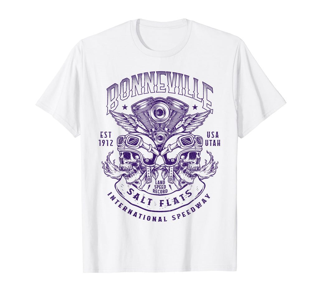 Bonneville Salt Flats Motorcycle Racing T-Shirt - Custom Art Print Unisex - T-Shirt, Sweatshirt, Hoodie