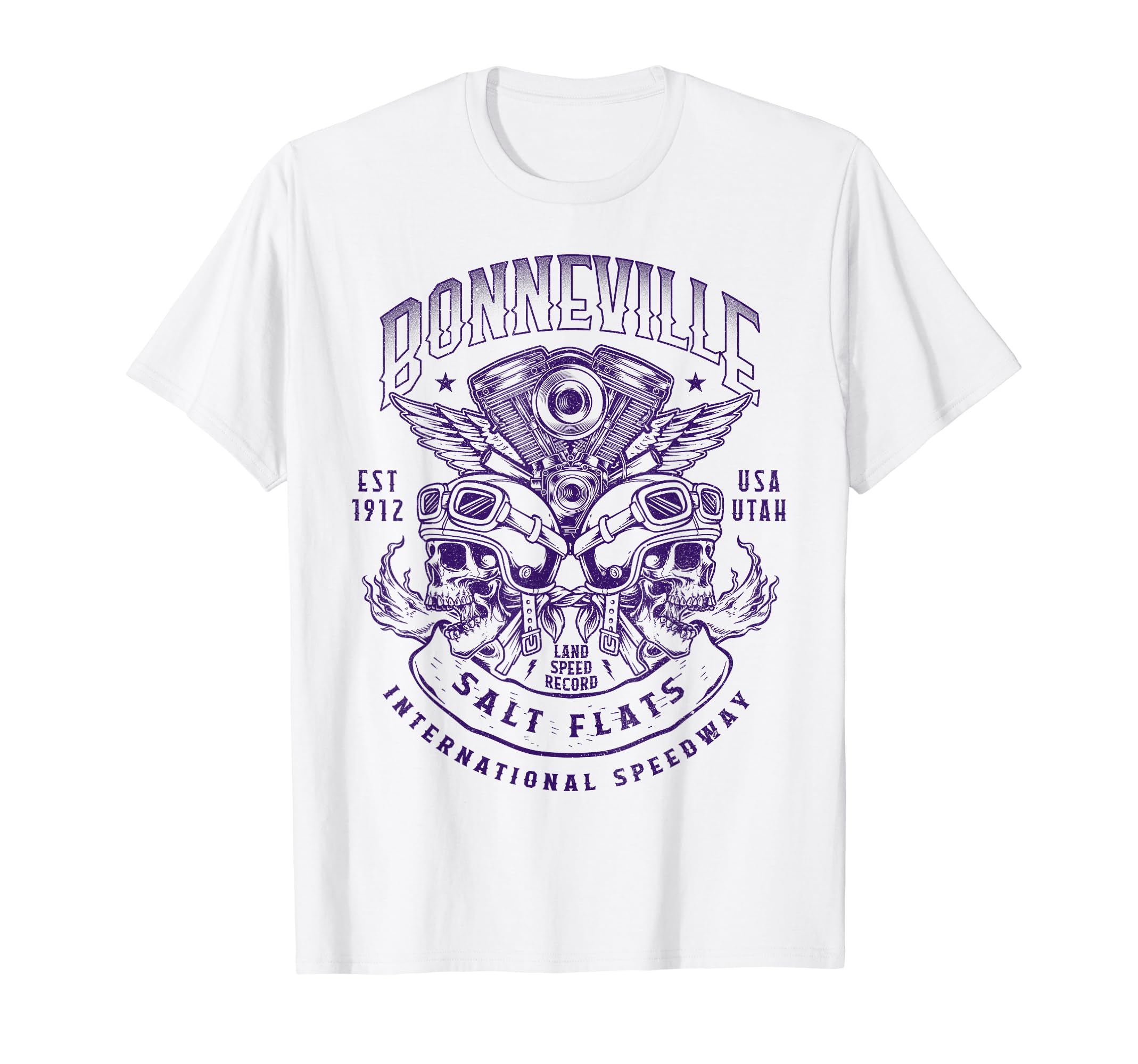 Bonneville Salt Flats Motorcycle Racing T-Shirt - Custom Art Print Unisex - T-Shirt, Sweatshirt, Hoodie