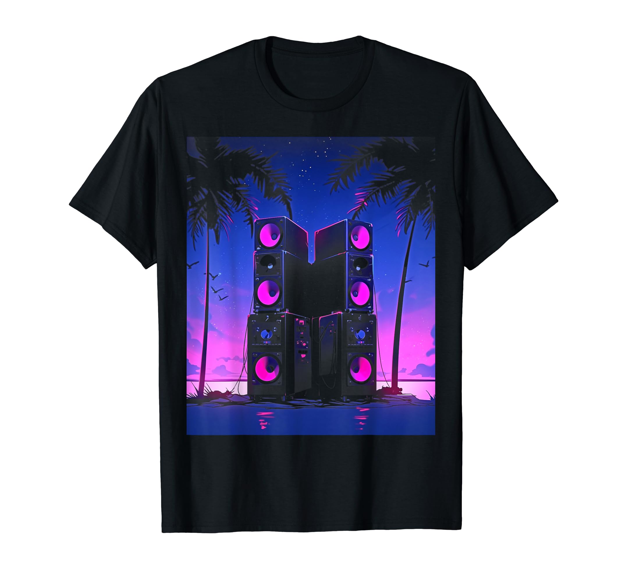 Vaporwave Stereo Speakers 80S T-Shirt - Casual Everyday Wear Men Women - T-Shirt, Sweatshirt, Hoodie