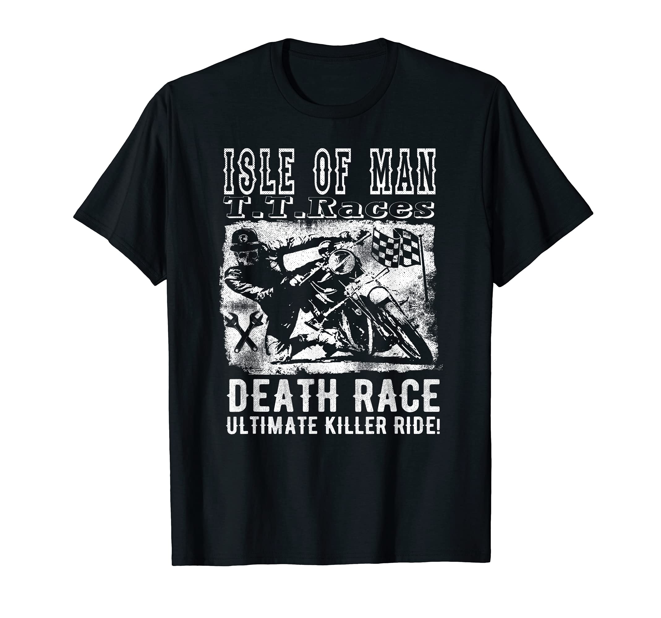 Isle Death Race Biker Motorcycle T-Shirt - Casual Everyday Wear Men Women - T-Shirt, Sweatshirt, Hoodie
