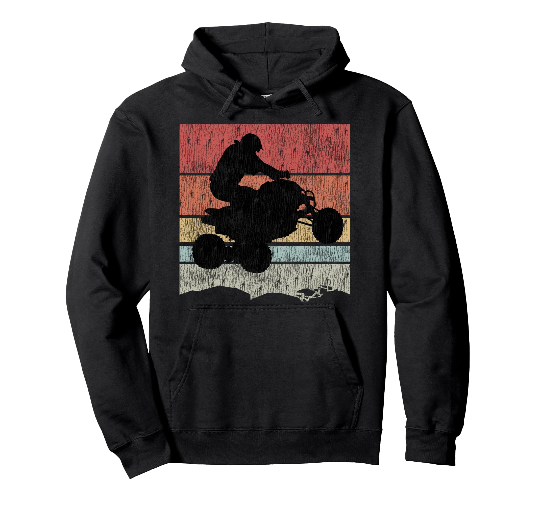 4 Wheeling Flying Atv Quad Rider Hoodie - Trendy Graphic for Adults - T-Shirt, Sweatshirt, Hoodie