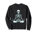 Meditation Skeleton Yoga Pose Relaxing Sweatshirt - Graphic Print Unisex - T-Shirt, Sweatshirt, Hoodie