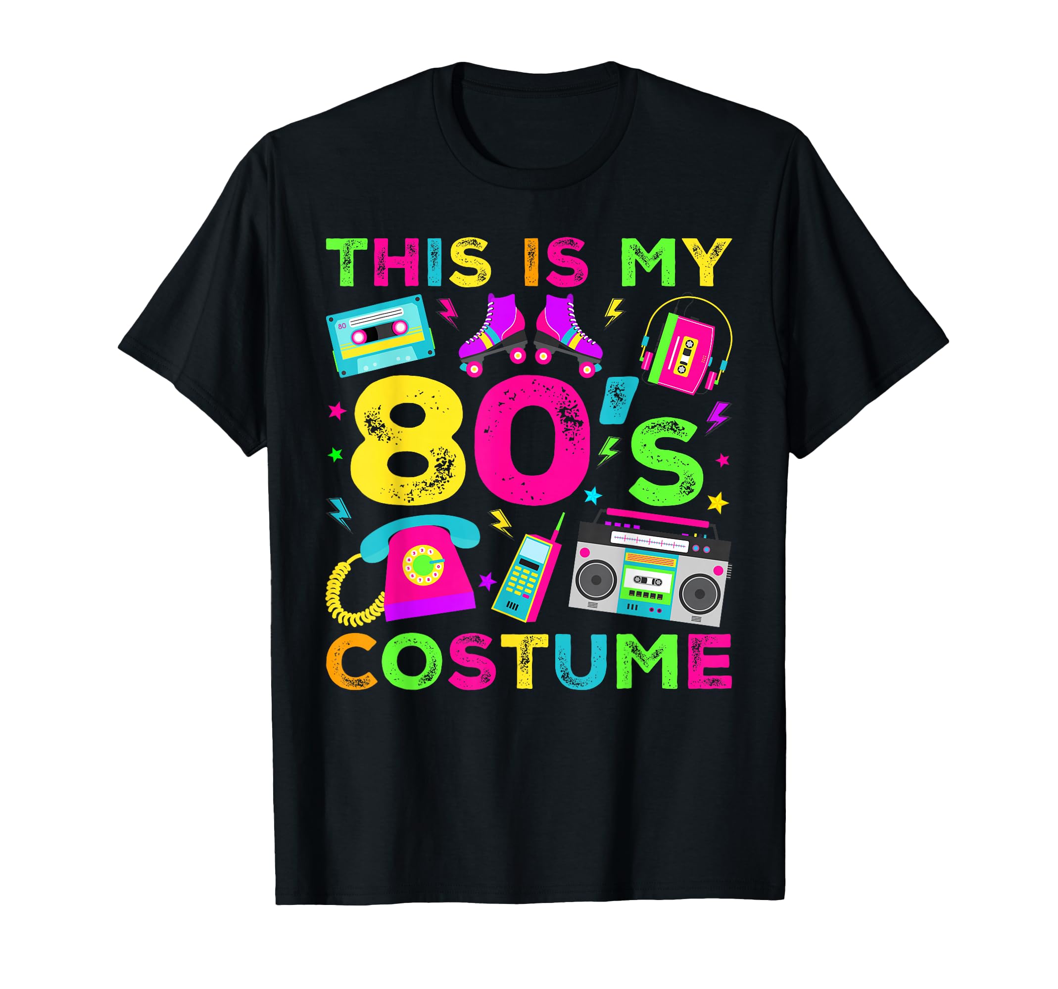 This Is My 80S Costume 80S Eighties T-Shirt - Aesthetic Graphic for Adults - T-Shirt, Sweatshirt, Hoodie