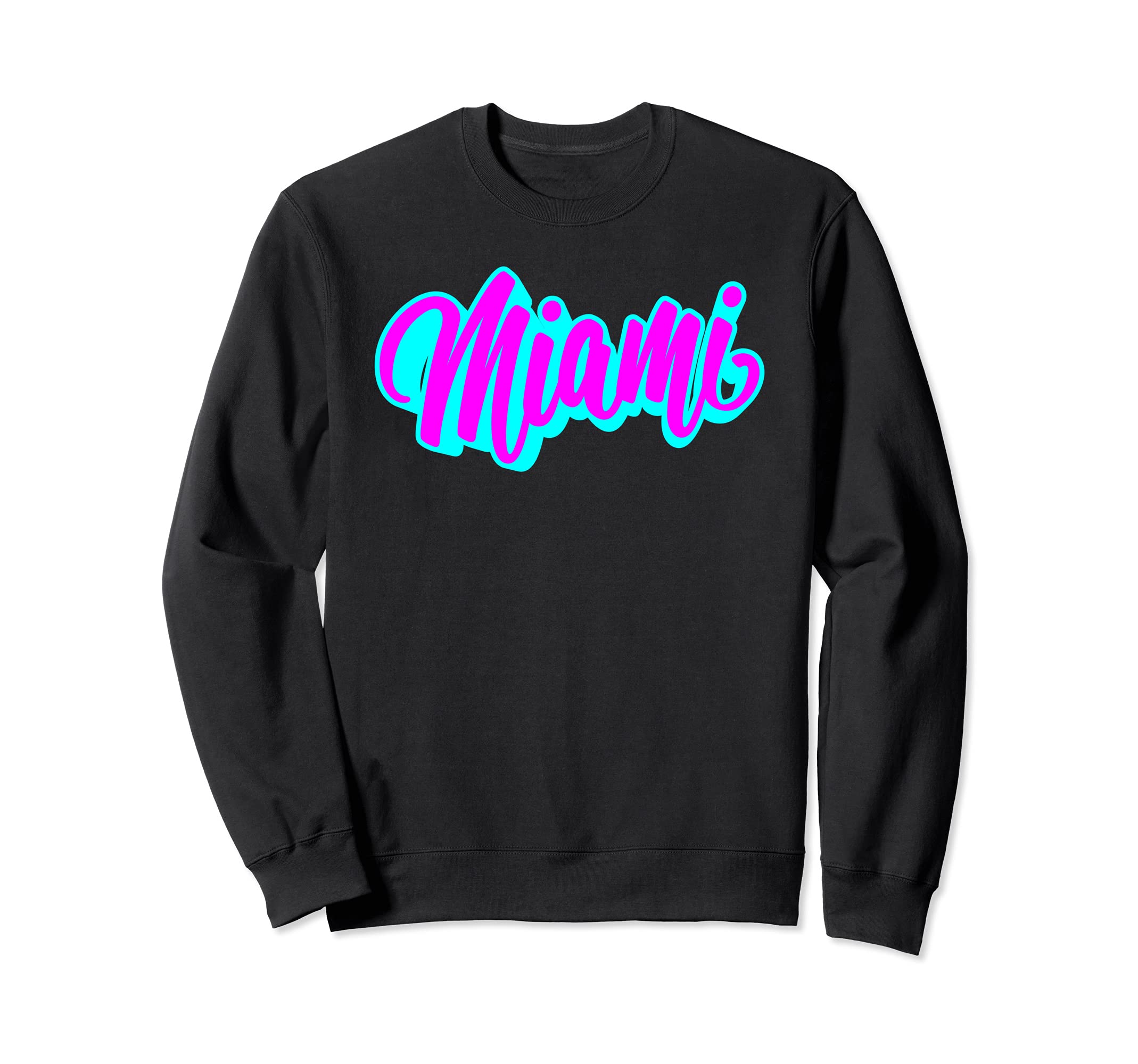 Miami Vaperwave Synthwave 80S Beach Sweatshirt - Graphic Print for Adults - T-Shirt, Sweatshirt, Hoodie