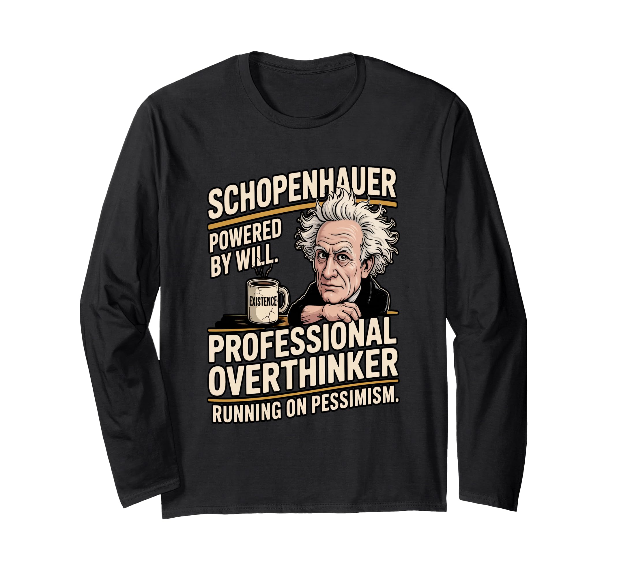 Schopenhauer Professional Overthinker T-Shirt - Minimalist Print Unisex - T-Shirt, Sweatshirt, Hoodie