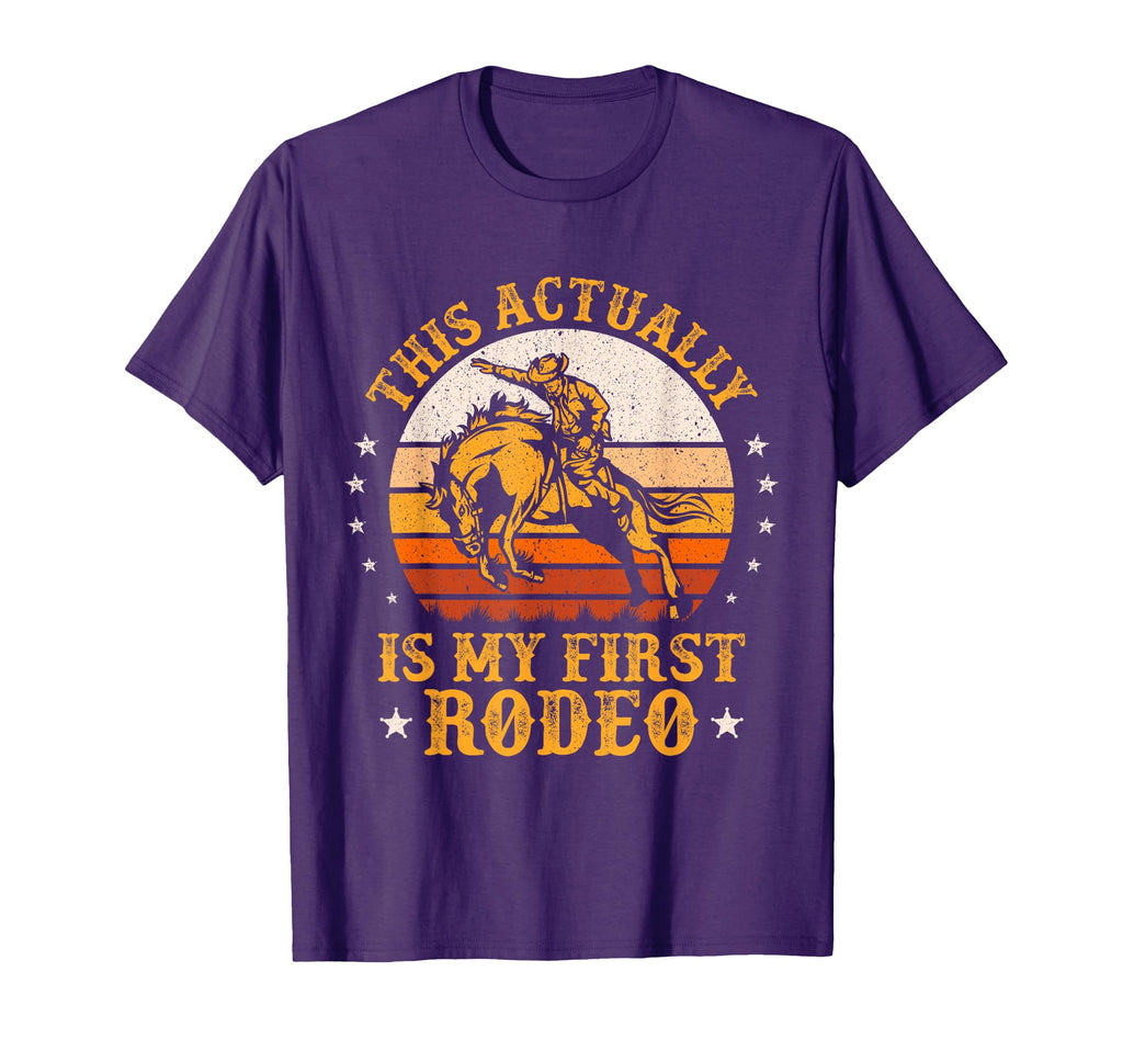 This Actually Is My First Rodeo Cowboy T-Shirt - Aesthetic Graphic Unisex - T-Shirt, Sweatshirt, Hoodie