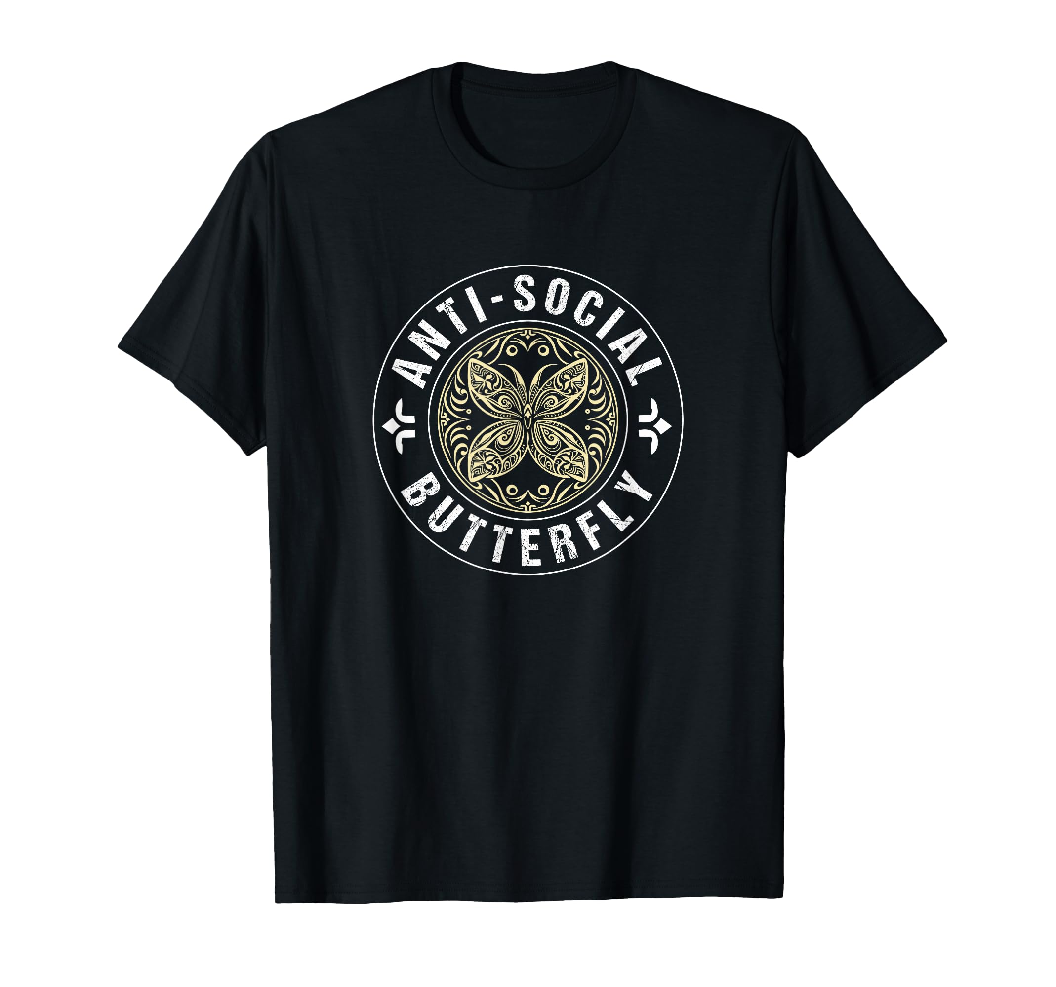 Anti Social Butterfly Funny Introvert T-Shirt - Graphic Print for Adults - T-Shirt, Sweatshirt, Hoodie