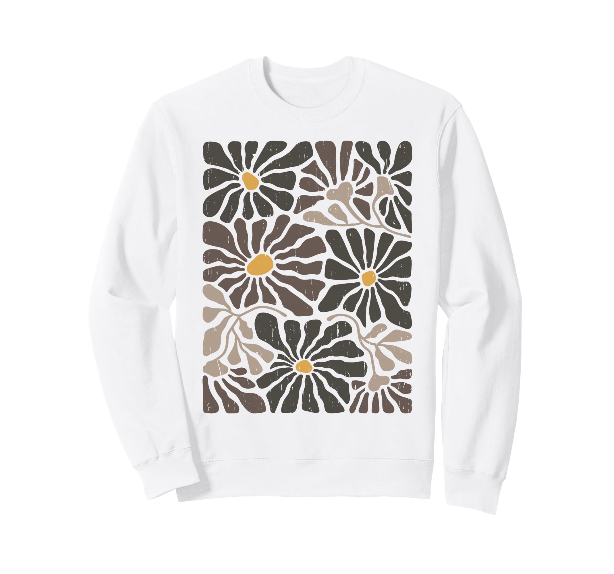 Dark Floral Pattern Boho Wildflowers Sweatshirt - Graphic Print Men Women - T-Shirt, Sweatshirt, Hoodie