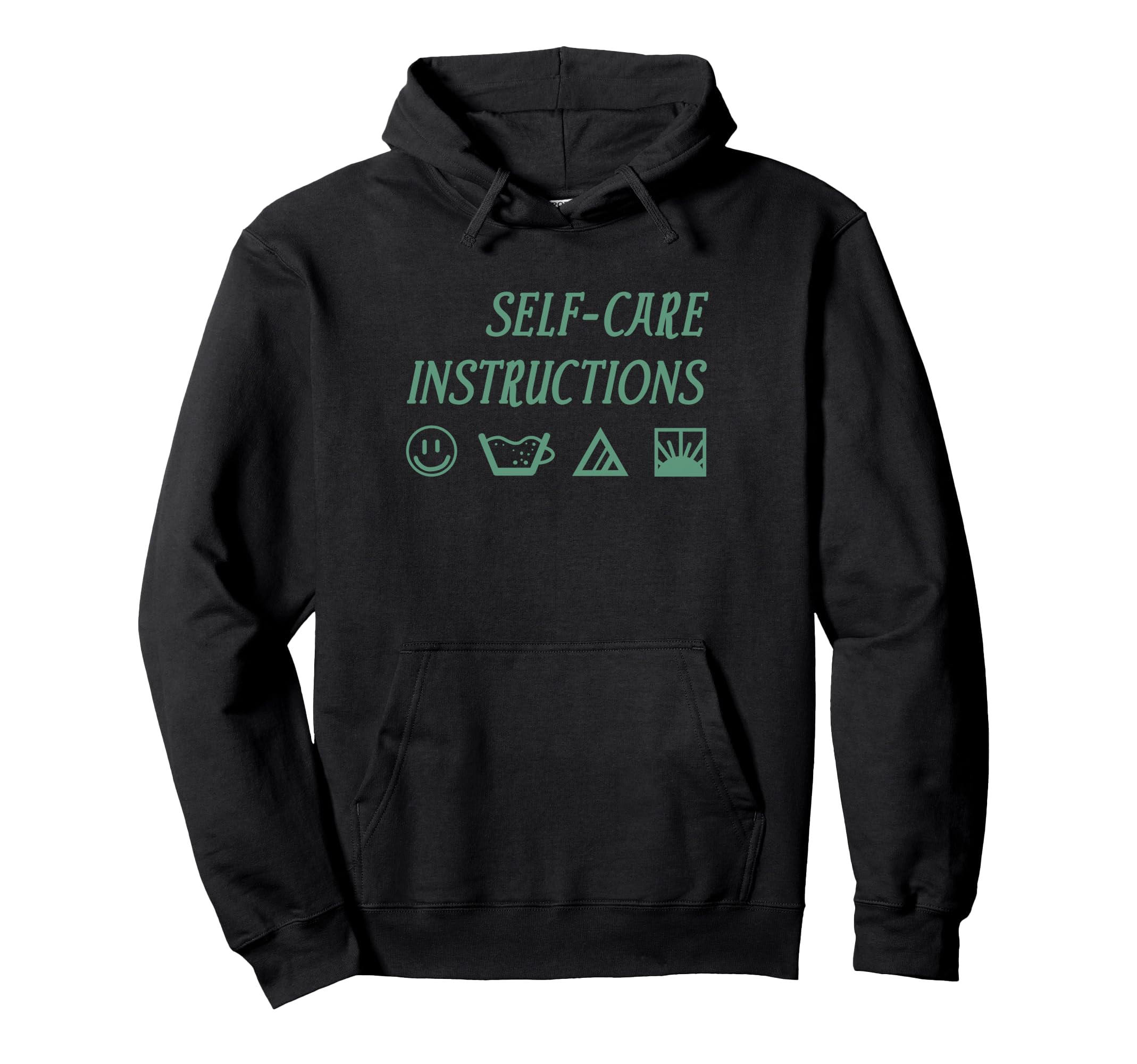 Fifth Sun Self Care Instructions Symbols Hoodie - Graphic Print Men Women - T-Shirt, Sweatshirt, Hoodie