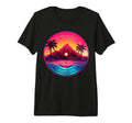 Palm Tree Vinyl Record Vaporwave Music T-Shirt - Unique Graphic for Adults - T-Shirt, Sweatshirt, Hoodie