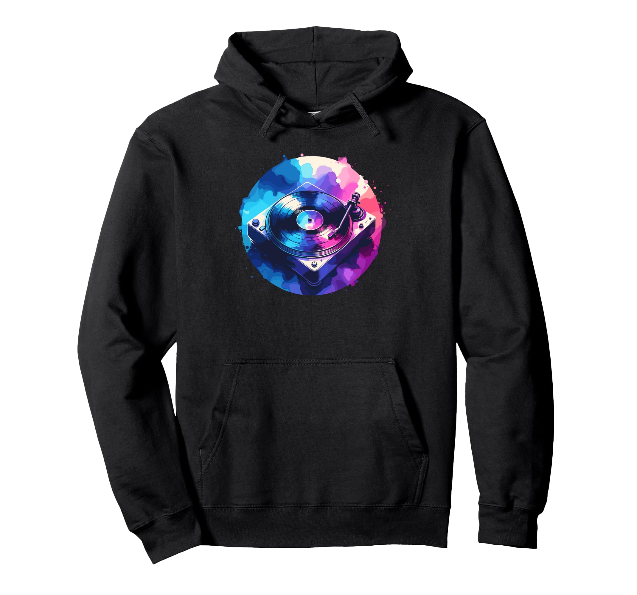 Vinyl Record Player Music Hoodie - Streetwear Style for Adults - T-Shirt, Sweatshirt, Hoodie