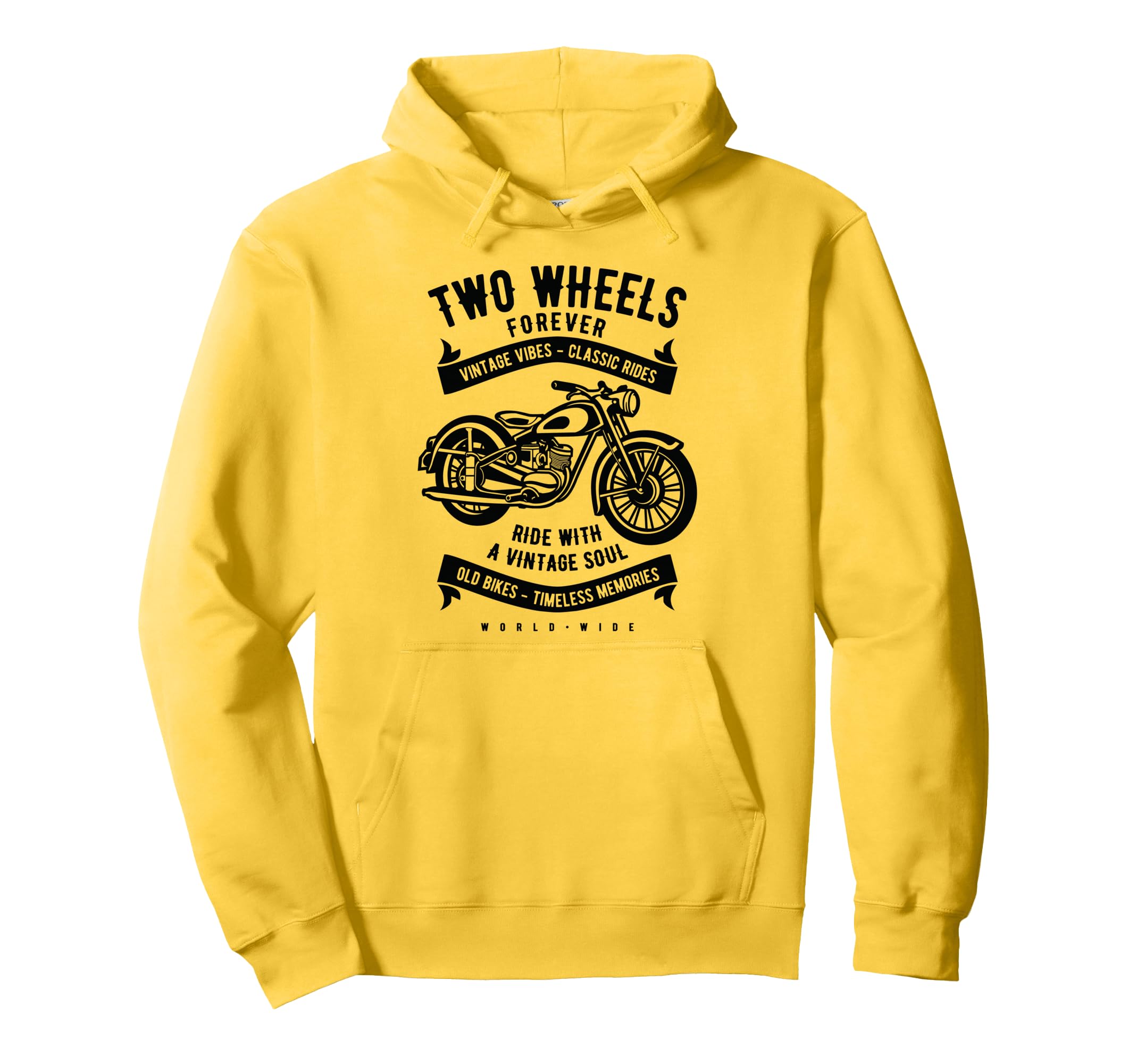 Two Wheels Forever Motorcycle Hoodie - Minimalist Print for Adults - T-Shirt, Sweatshirt, Hoodie