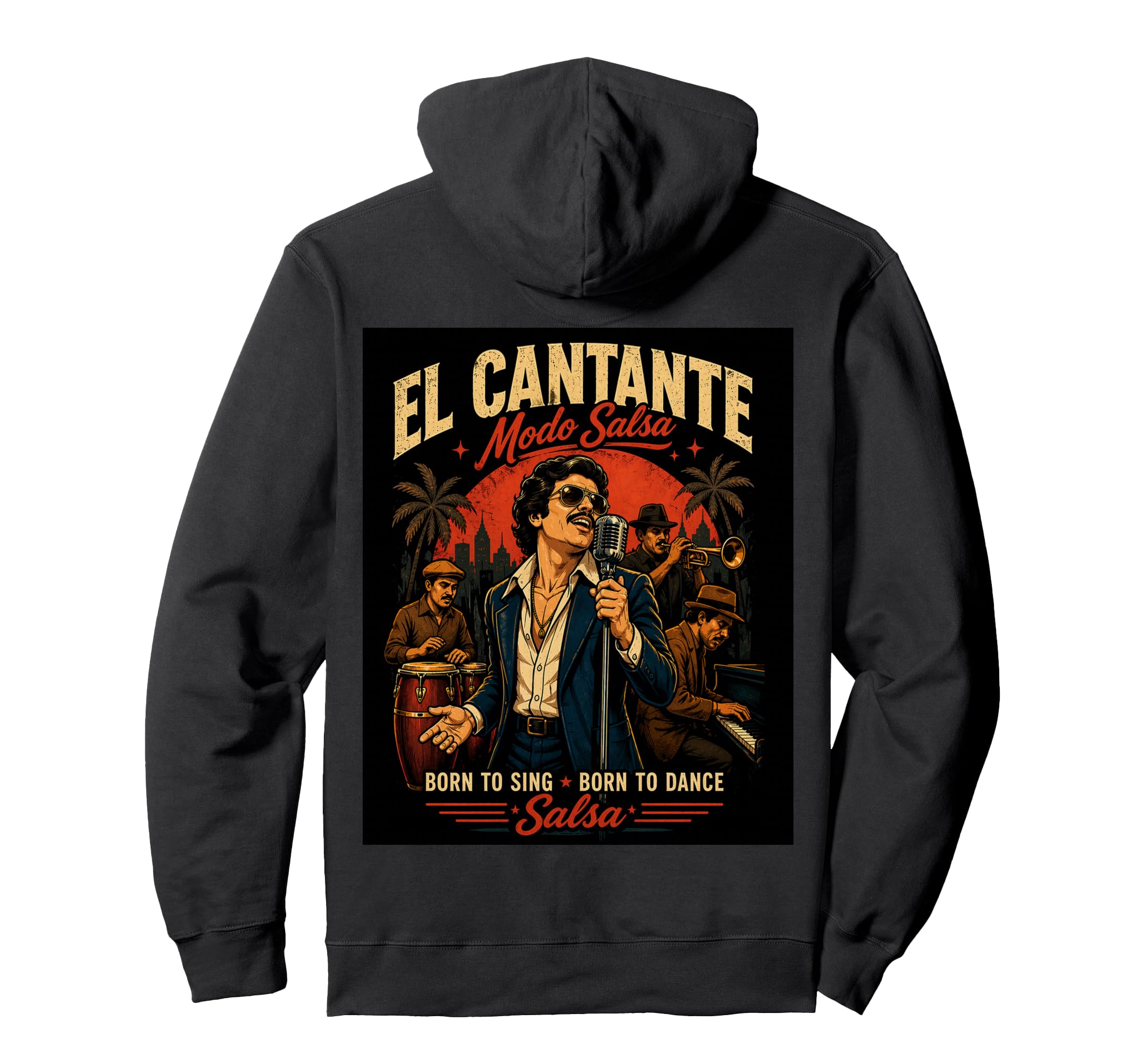 Salsa El Cantante Mode Latin Dance Hoodie - Aesthetic Graphic for Adults - T-Shirt, Sweatshirt, Hoodie