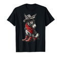 Donkey Cowboy Rodeo Cowgirl Western T-Shirt - Custom Art Print Unisex - T-Shirt, Sweatshirt, Hoodie