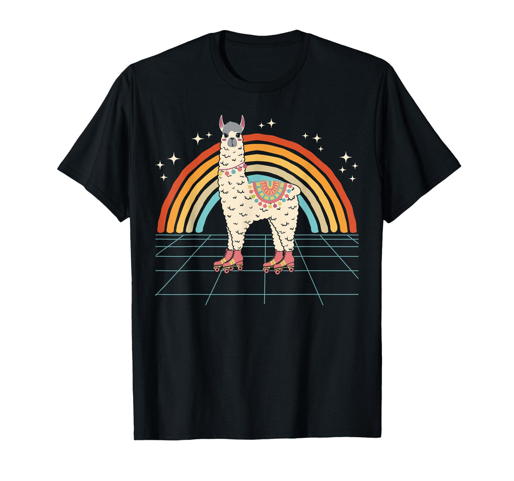 Roller Skating Alpaca Skater Skate 70S T-Shirt - Fun Novelty Design Unisex - T-Shirt, Sweatshirt, Hoodie