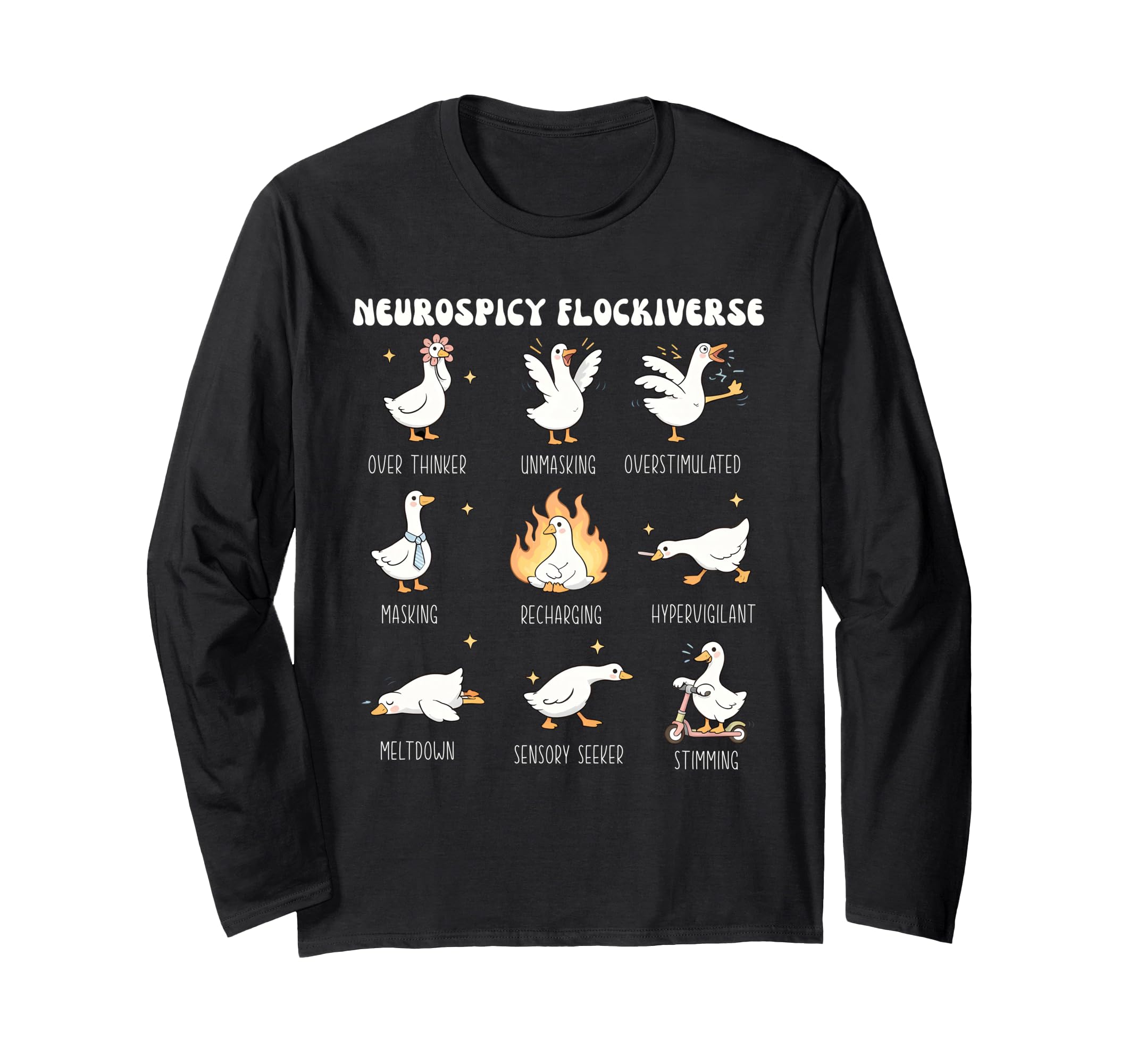 Neurospicy Flockiverse Goose Autism T-Shirt - Unique Graphic Unisex - T-Shirt, Sweatshirt, Hoodie